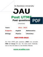 Oau Past Questions Sci 11 15