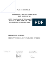 Plan de Seguridad Lote 552-Barrio 1 - Vedia Walter