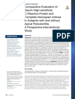 Comparative Evaluation of Serum High Sensitivity C