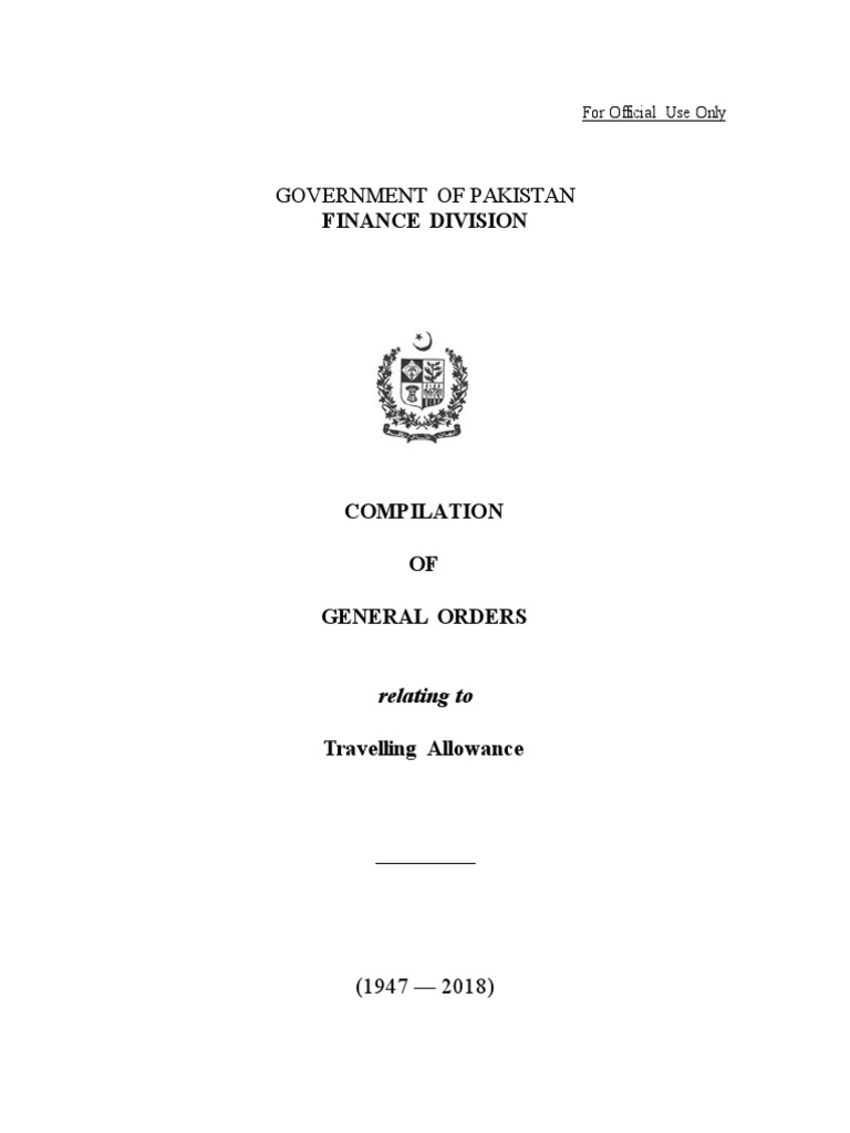 Compilation of General Orders 2018 | PDF | Salary | Government