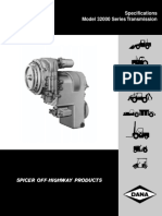 Specifications Model 32000 Series Transmission: Spicer Off-Highway Products