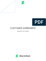 Customer Agreement: (UPDATED JULY 21, 2022)