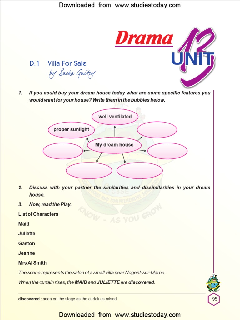 Villa for Sale: Class 9 Drama Summary | PDF