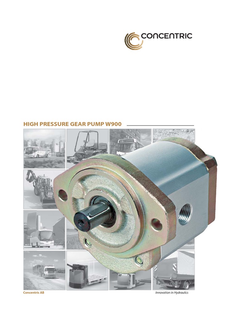 High Pressure Gear Pump W900 Concentric AB PDF Pump Viscosity