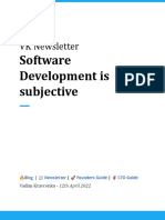 Software Development Is Subjective