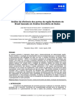 Análise Da Eficiência Dos Portos Da Região Nordeste Do