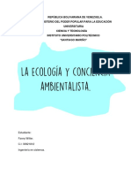 Ensayo de La Ecología y Conciencia Ambiental.