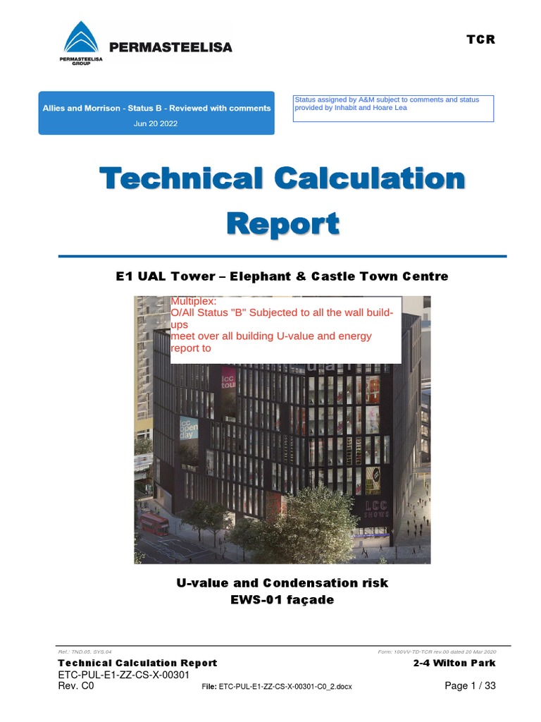 EWS-01 Curtain Wall Thermal Report | PDF | Continuum Mechanics ...
