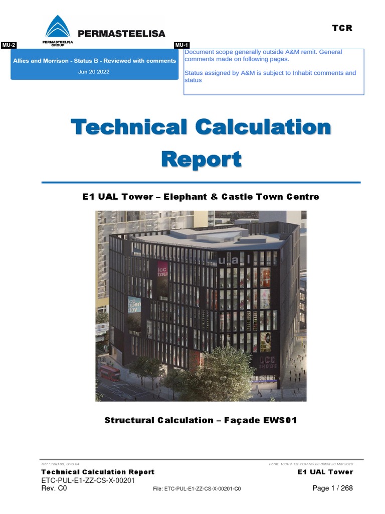 E1 UAL Tower Technical Report | PDF | Building Engineering ...