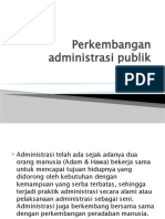 Perkembangan administrasi publik