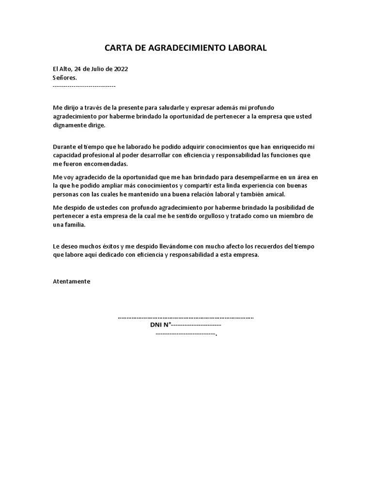 Carta de Agradecimiento Laboral 01  PDF