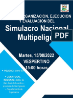 Plan Simulacro Nacional Sismo 15-08 2022-MUNICIPALIDAD SAN JOSE DE LOURDES