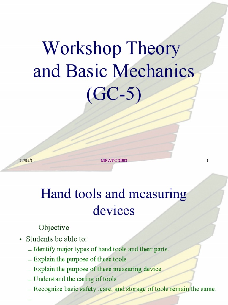 Hand Tools and Measuring Device PDF Hammer Screw