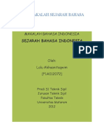 Contoh Makalah Sejarah Bahasa Indonesia