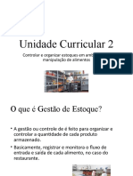 Unidade Curricular 2 Auxiliar de Cozinha