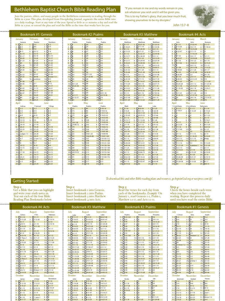 Bible Reading Plan Capítulos e Versos da Bíblia Textos Religiosos