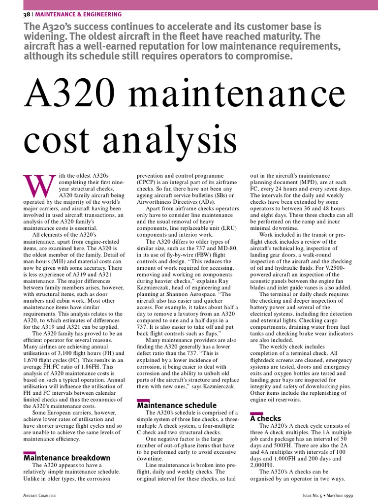 Airbus A320 family intelligence overview