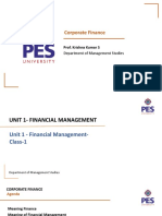 CF- UM21MB641B Unit 1 Class 1-Financial Management-Introduction and Objectives