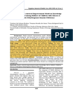 Effect of Family-Centered Empowerment Model On Knowledge and Stress Level Among Mothers of Children With Glucose-6-Phosphate Dehydrogenase Enzyme Deficiency