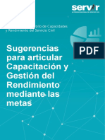 SERVIR - Sugerencias para Articular Capacitación y GDR Mediante Las Metas