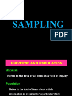 Sampling Universe and Population