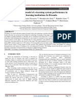 Extending A New Model of E-Learning System Performance in Higher Learning Institutions in Rwanda
