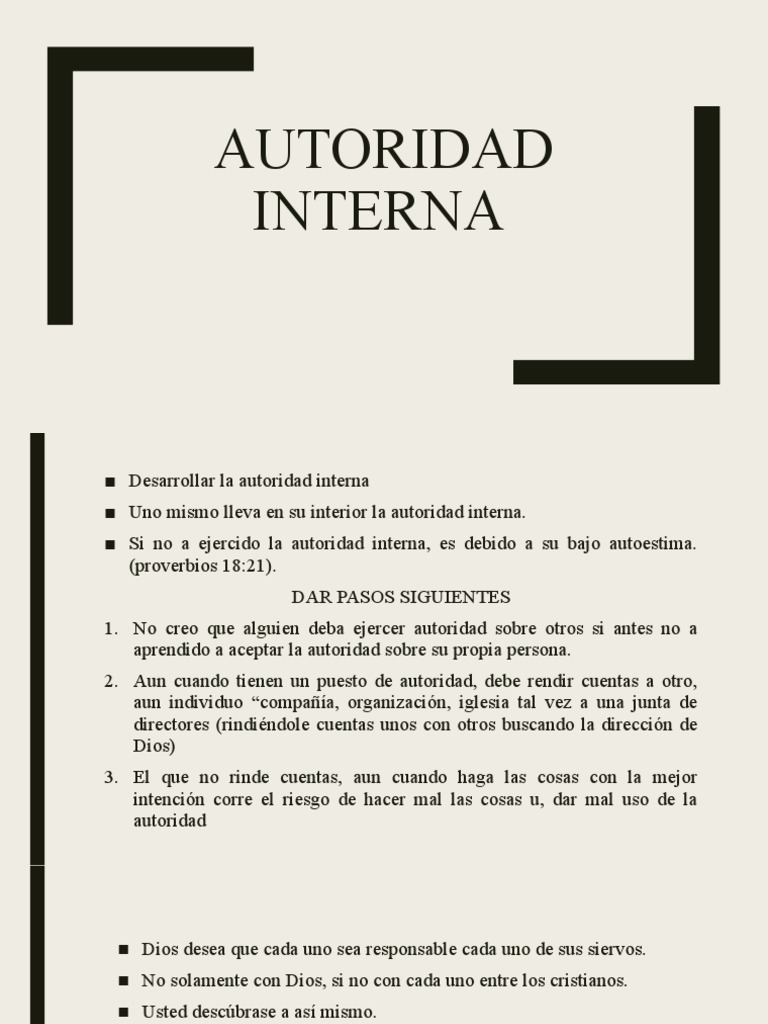 Autoridad Interna | PDF