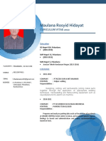 Maulana Rosyid Hidayat: Curiculum Vitae 2022