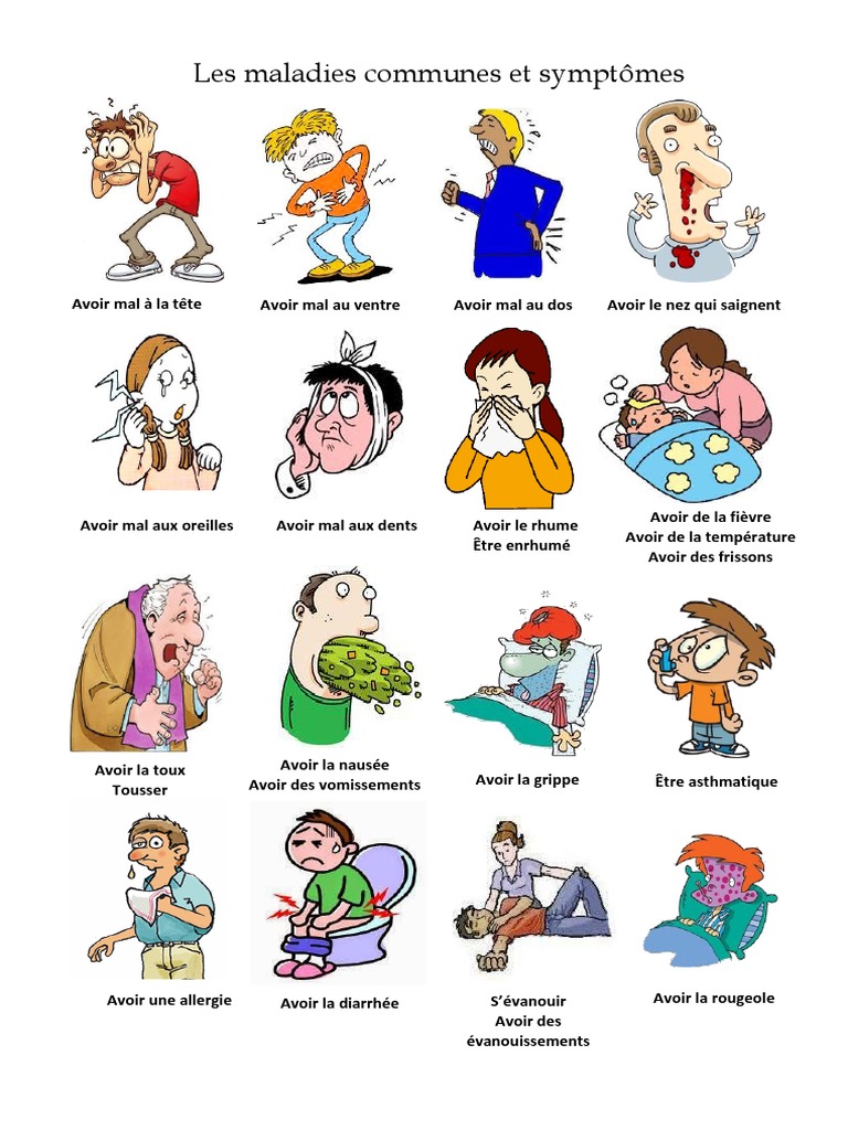 Maladies courantes et symptômes PDF Rhume Médecine clinique — free download