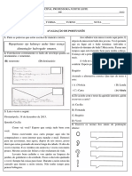 Avaliação de Português na Escola Municipal Professor Judith Leite