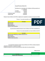 Actividad 6. Sistema de Costos Por Procesos