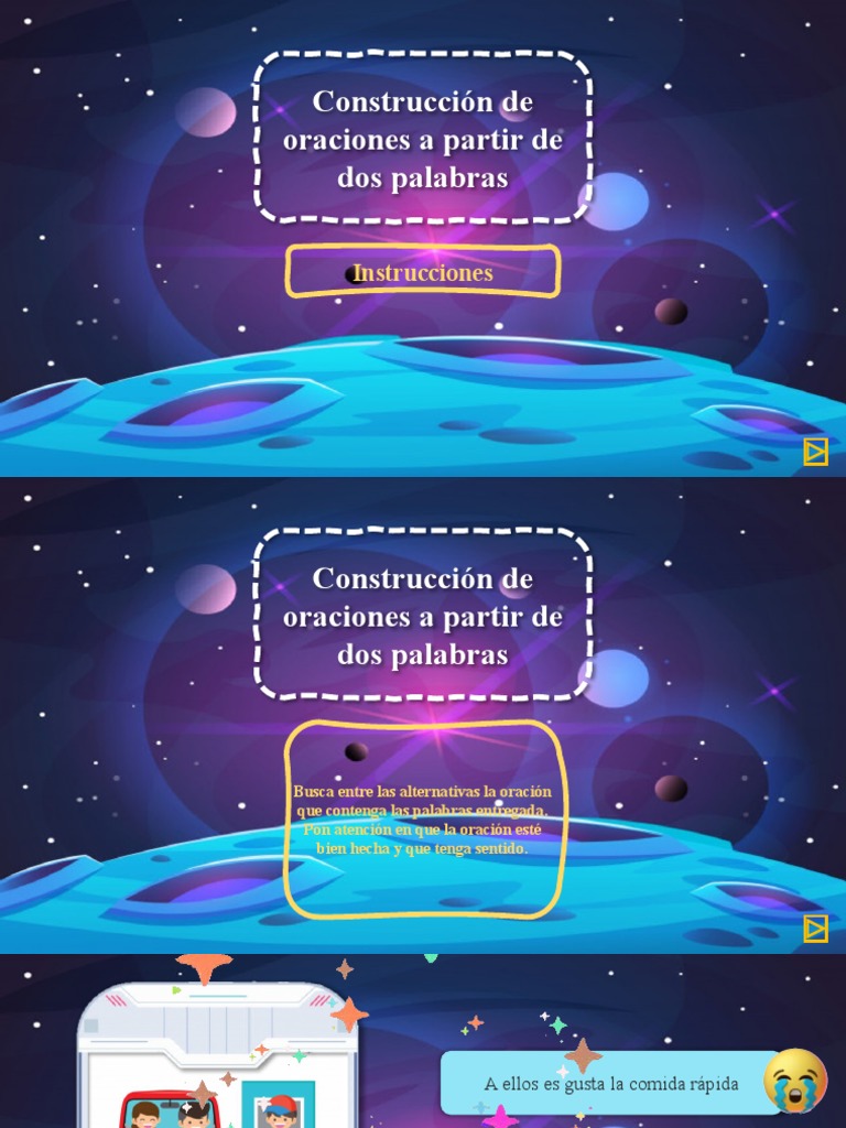 Construcción de Oraciones A Partir de Dos Palabras | PDF