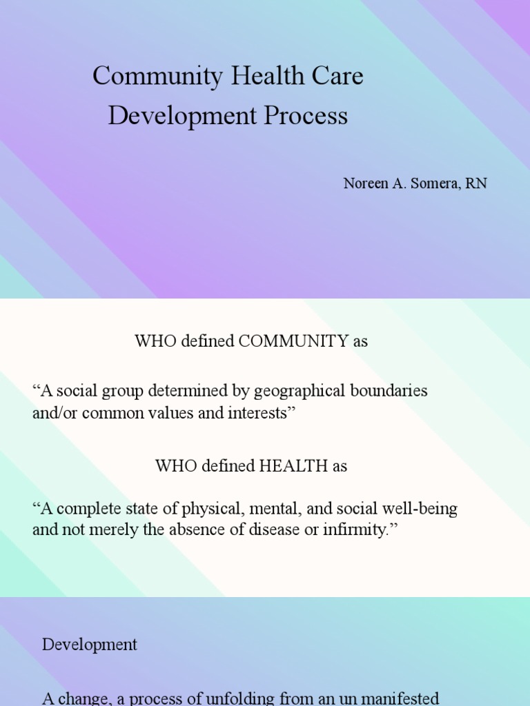Community Healthcare Development Process | PDF | Poverty | Poverty ...