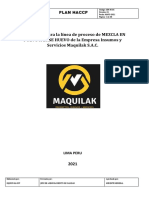 Plan HACCP para la línea de proceso de MEZCLA EN POLVO A BASE HUEVO