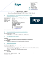 Hartclean Hazard Spray Wash Cleaner Multi-Metal: Safety Data Sheet