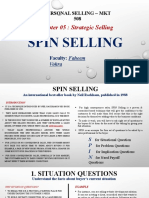 5th Chapter - Strategic Selling (SPIN Selling Value Selling) - For Uploading