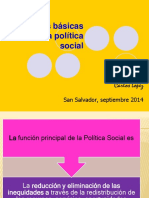 Funciones Básicas de La Politica Social. Nov. 2017