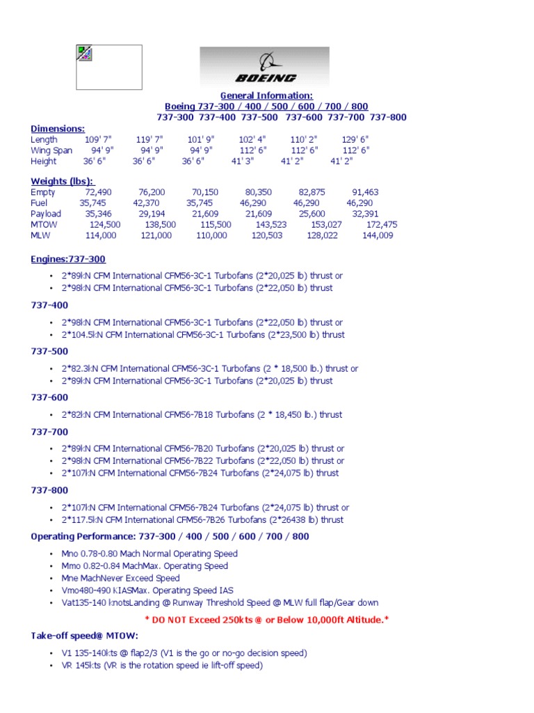 Boeing 737-300 Fuel Consumption Data | PDF | Takeoff | Aircraft