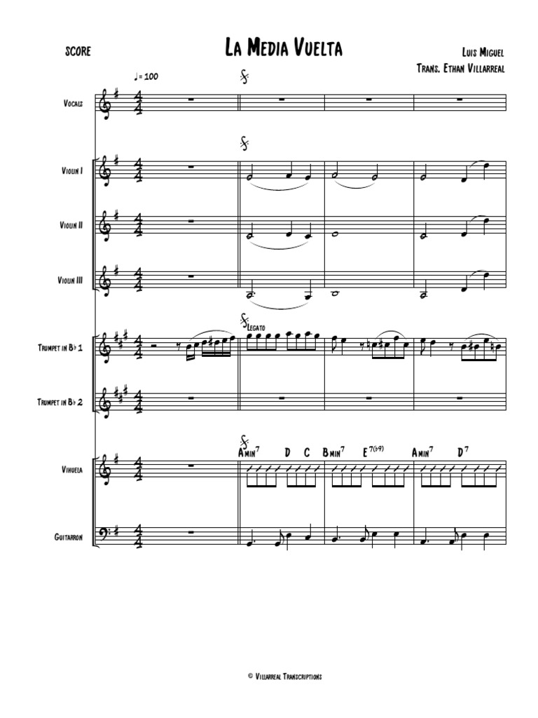 La Media Vuelta SCORE PDF