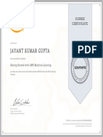 AWS ML Certificate by Coursera
