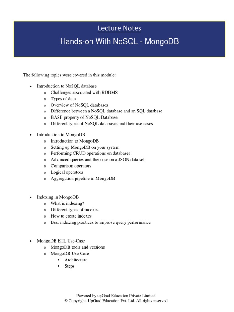 Session+1+Lecture+Notes | PDF | No Sql | Databases
