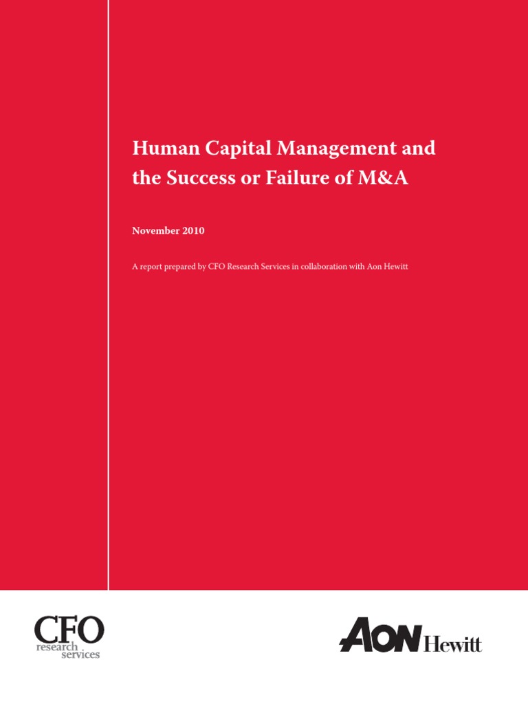 Human Capital Management 110410 Human Capital Mergers And Acquisitions