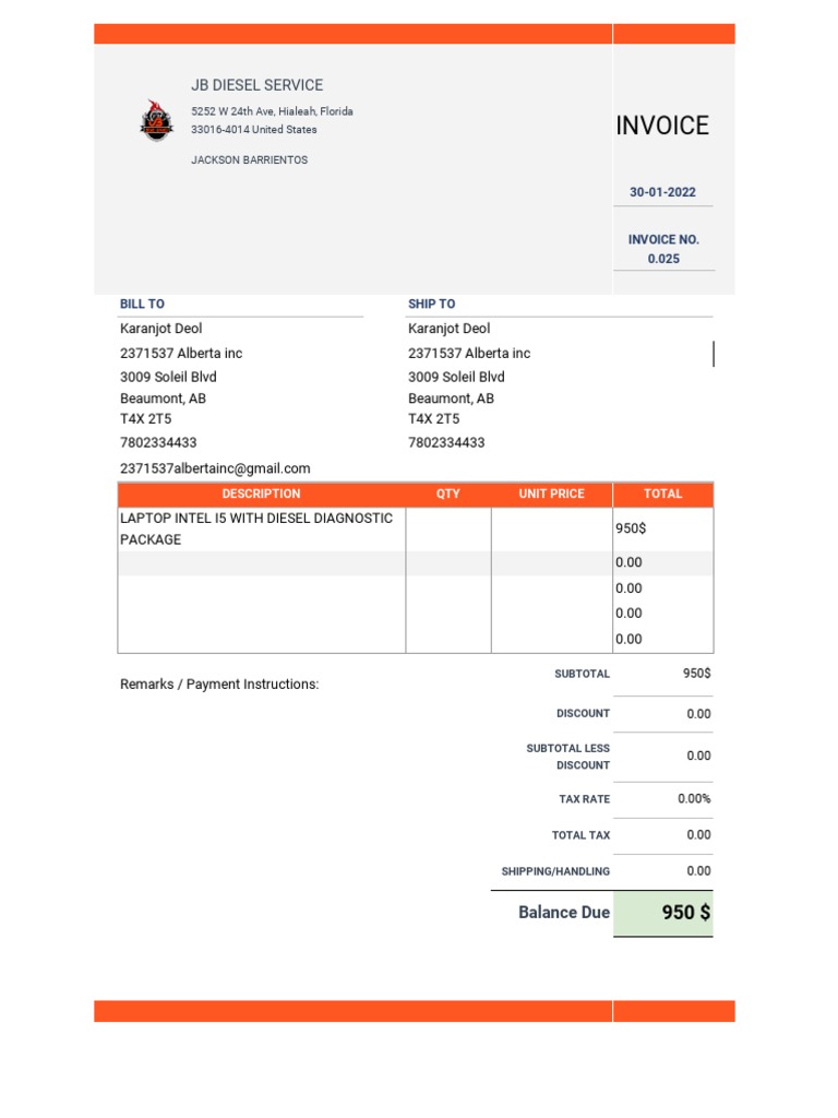Invoice Template Doc Top | PDF