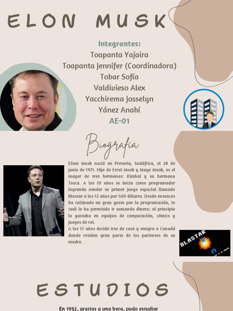 Biografía y Empresas de Elon Musk | PDF | Elon Musk