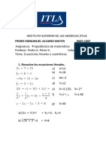 Ecuaciones Lineales y Cuadráticas