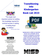 Transitioning Into Kindergarten Book List 2023