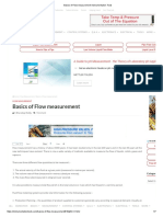 Basics of Flow Measurement Instrumentation Tools