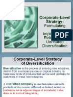 Corporate-Level Strategy:: Formulating and Implementing Related and Unrelated Diversification