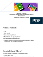 Kahoot!ing in Libraries Presented by Rhonda Fisher, Casual Part-Time Librarian Madigan Library Pennsylvania College of Technology