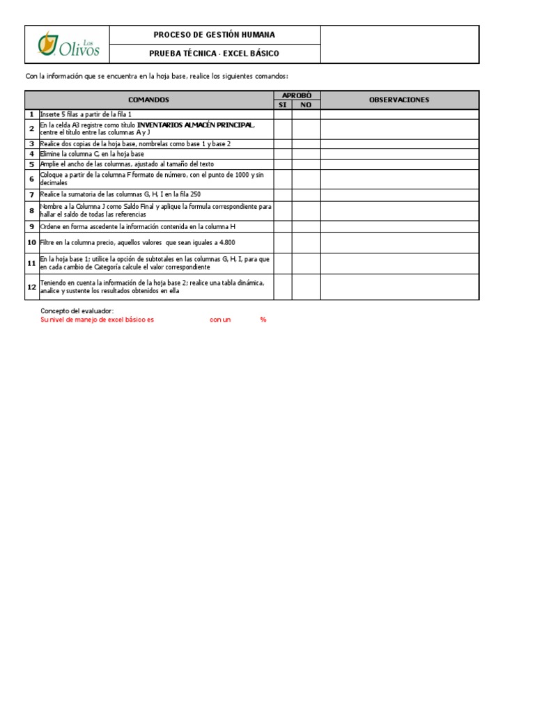 Prueba Excel Pdf Microsoft Excel Office Suites Para Windows